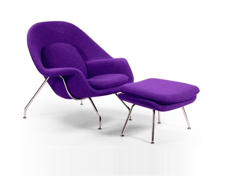 Дизайнерское кресло для отдыха Womb Chair and Ottoman - фото №2