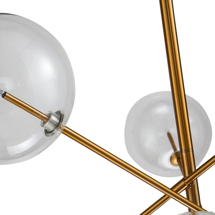 Подвесной светильник Glass Globe Mobile 6-Arm Chandelier - фото 3