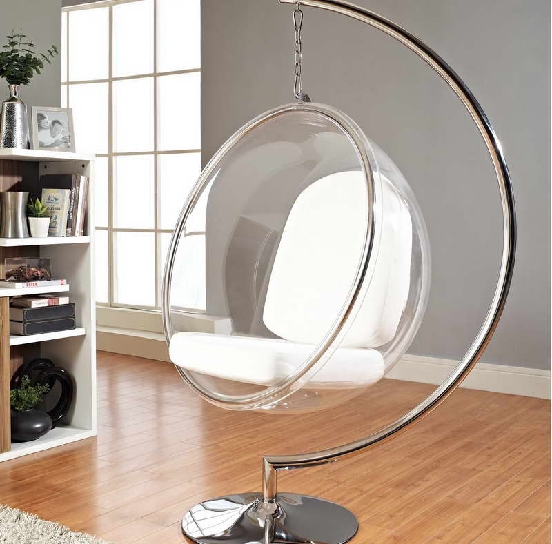 Дизайнерское кресло Bubble Chair на стойке - фото 5