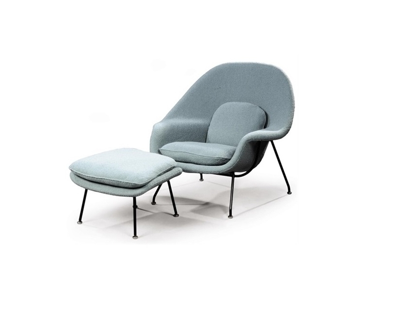 Дизайнерское кресло для отдыха Womb Chair and Ottoman - фото №1