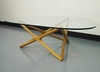 Vintage Geometric Glass Coffee Table - фото 7