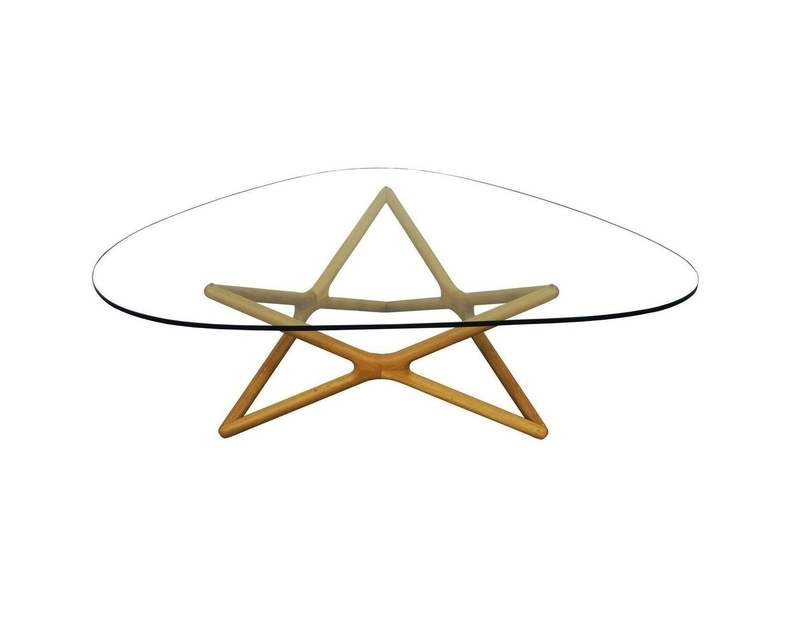 Vintage Geometric Glass Coffee Table