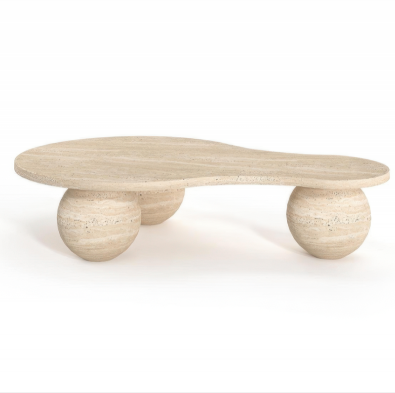 Дизайнерский журнальный стол Sphere Travertine Table