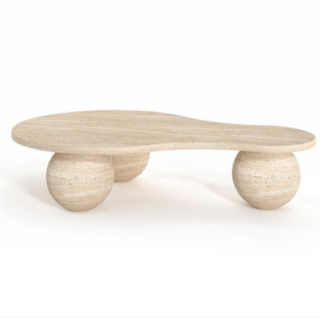 Sphere Travertine Table